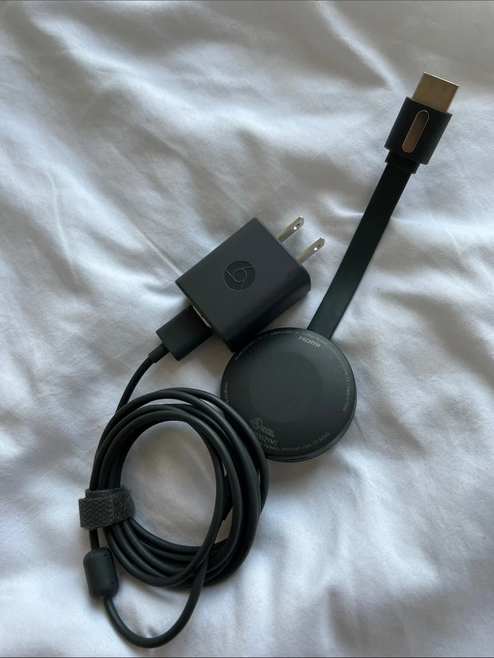 google Chromecast HDMI Streaming Dongle and Power Adapter - Black